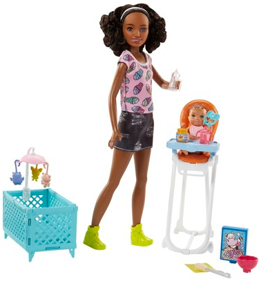 Mattel Barbie Bebek Bakıcısı Bebeği Ve Aksesuarları Oyun Setleri Mtl-Fhy97