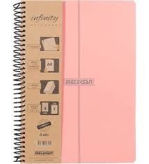 Meteksan A4 İnfinity 5 Konulu(4+1) Pastel Spr.Pp Kapak Ayraçlı Defter 150 Yaprak