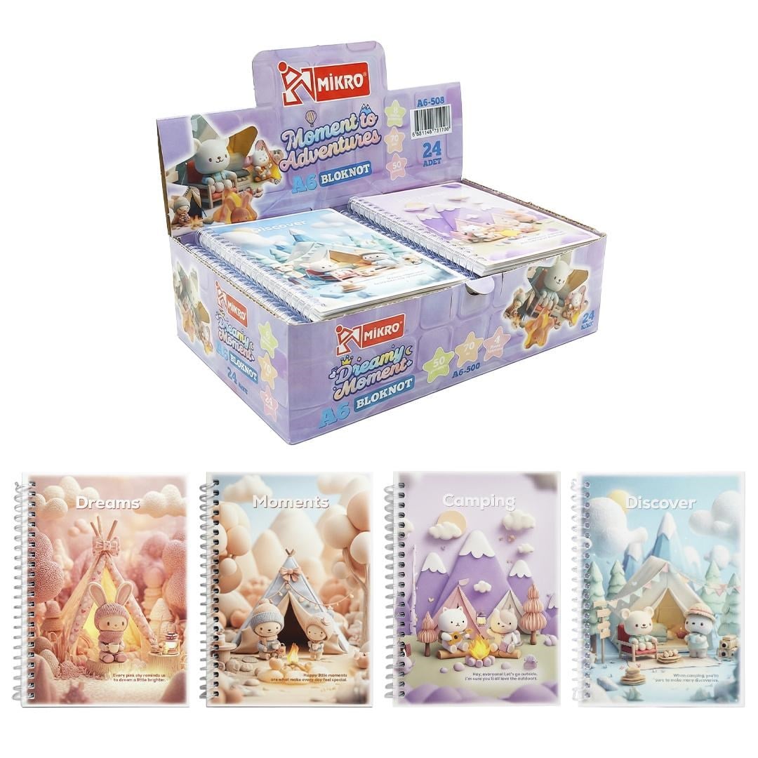 Mikro A6-508 Bloknot 50 Syf Dreamy AdventuresCetveller