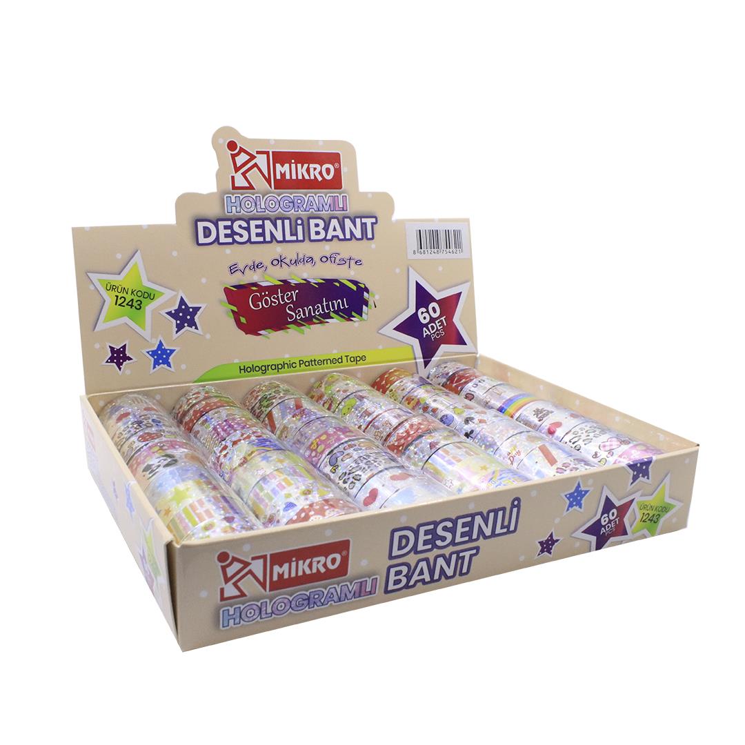 Mikro Bnt-1243 Hologramlı Desenli Bant 5Lı_12Dekoratif Bantlar