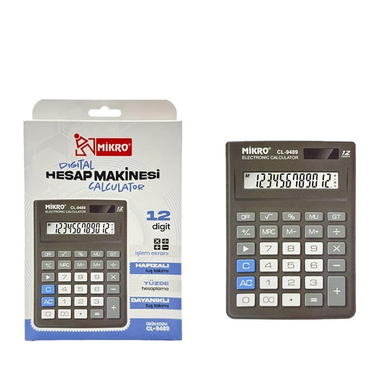 Mikro Cl-9489 Digital Hesap Makinesi (12Digit)Hesap Makineleri