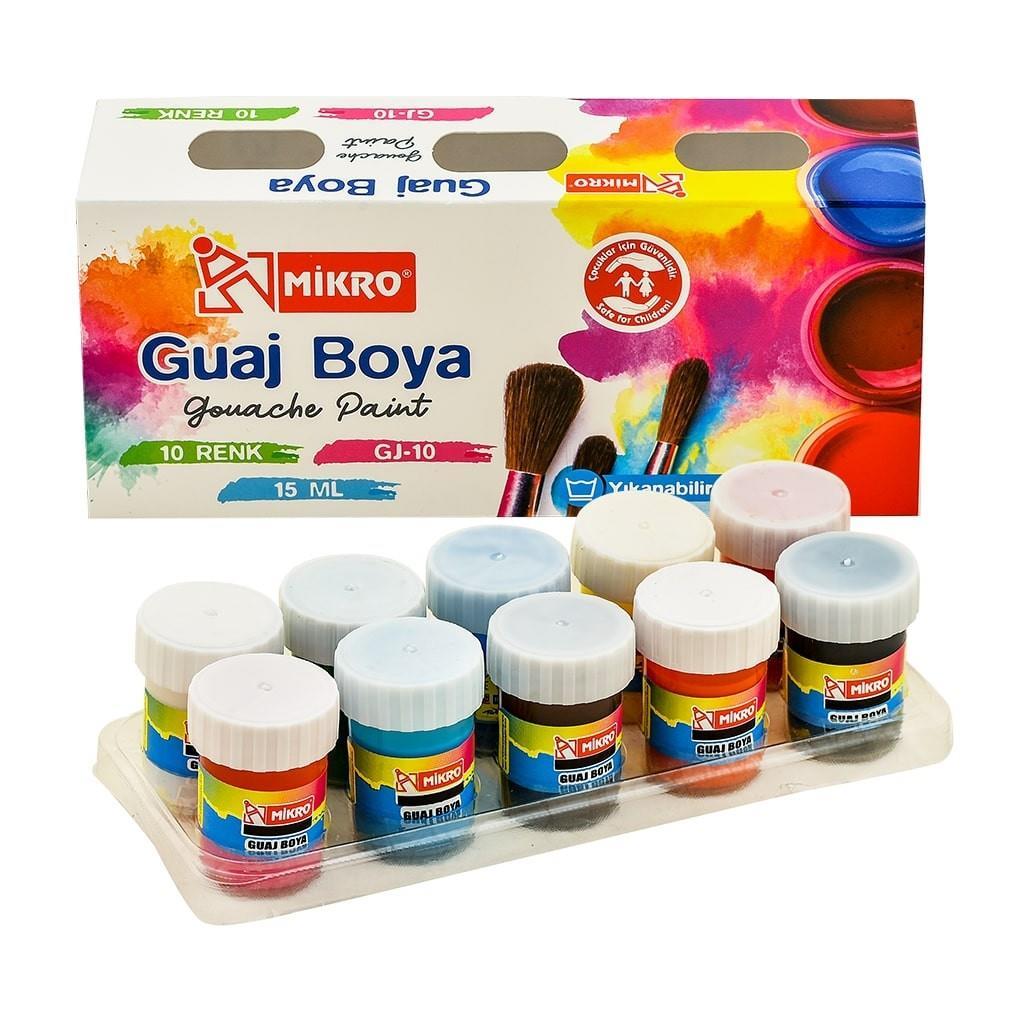 Mikro Guaj Boya 10 Lu 15 Ml Gj 10Mikro Guaj Boya 10 Lu 15 Ml Gj 10 - Kırtasiyem.netGuaj Boyalar