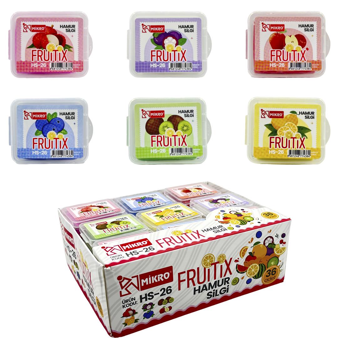 Mikro Hs-26 Fruıtıx Meyve Kokulu Hamur Silgi _36Silgiler