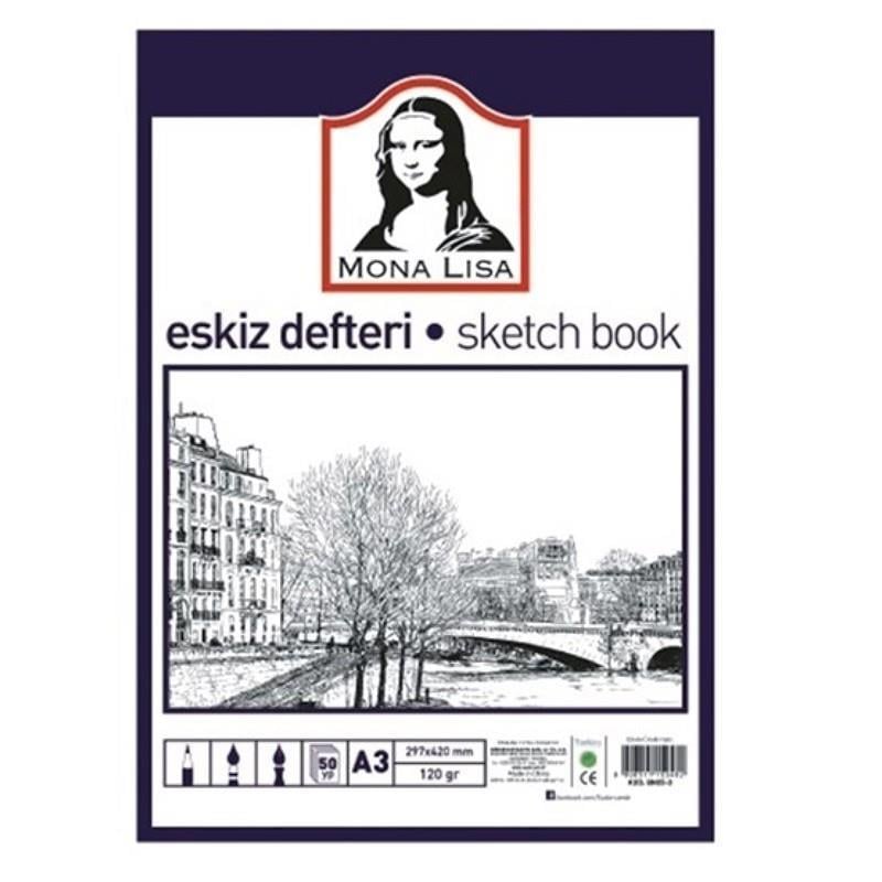 Monalisa Eskiz Defteri A3 120 G 50 Yp        --BN05-3Monalisa Eskiz Defteri A3 120 G 50 Yp        --BN05-3 - Kirtasiyem.netEskiz Defterleri