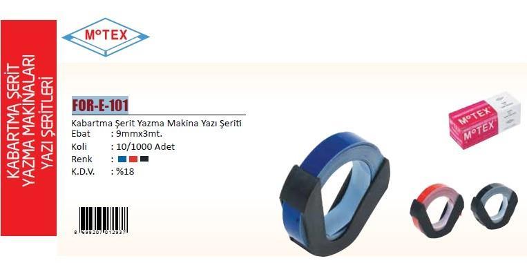 Motex Etiket Makinesi Şeridi 9X3 Mm 3 Renk For-E-101Motex Etiket Makinesi Şeridi 9X3 Mm 3 Renk For-E-101 - Kirtasiyem.netEtiket Makineleri