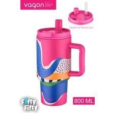 Noki Kids Su Matarası Tritan Pipetli Kapak Desenli Askılı 500 Ml *12Mataralar