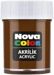 Nova Color Akrilik Boya Şişe 30 Cc Kahve Nc-175Akrilik Boyalar	