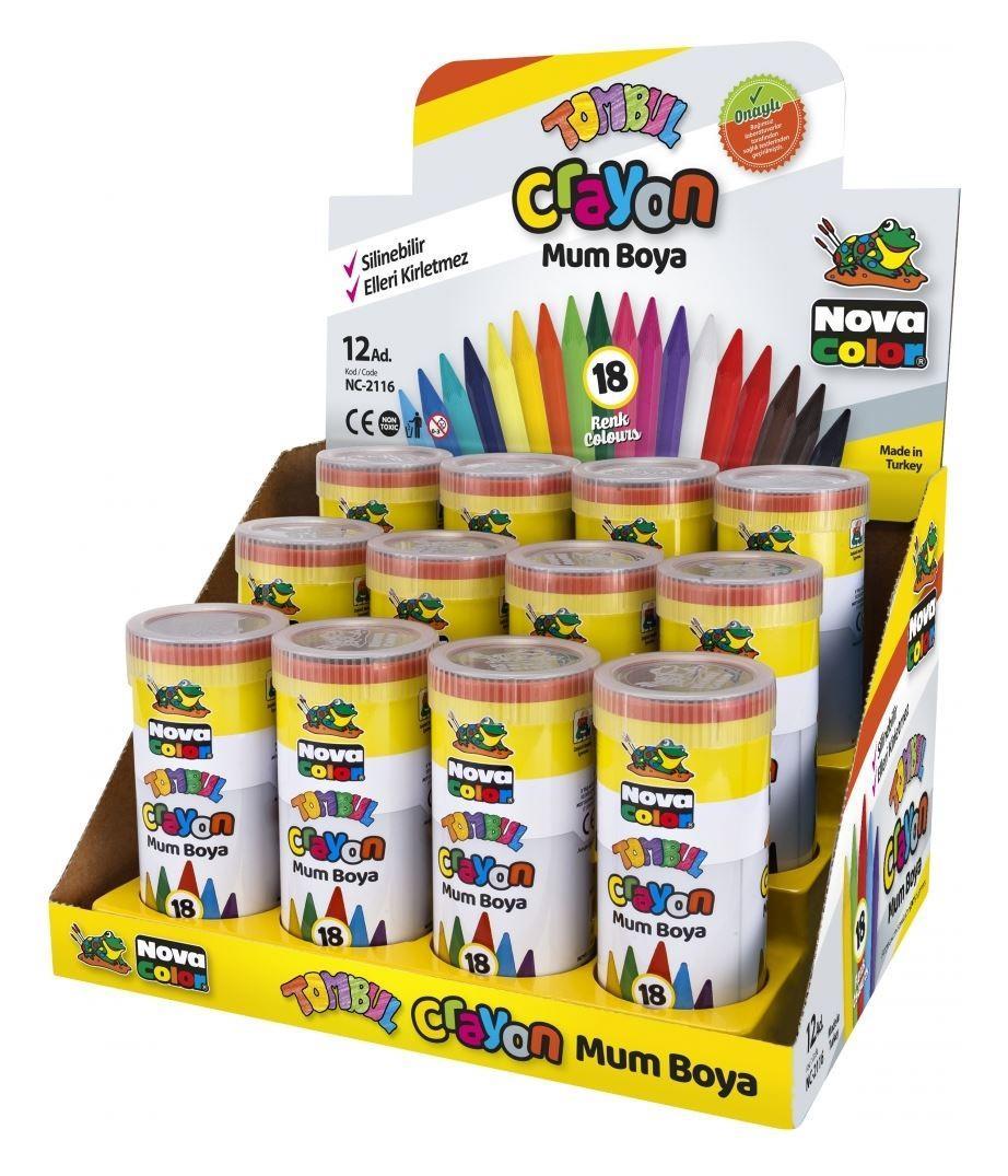 Nova Color Mum Boya Tombul 18 Li Tüp Nc-2116