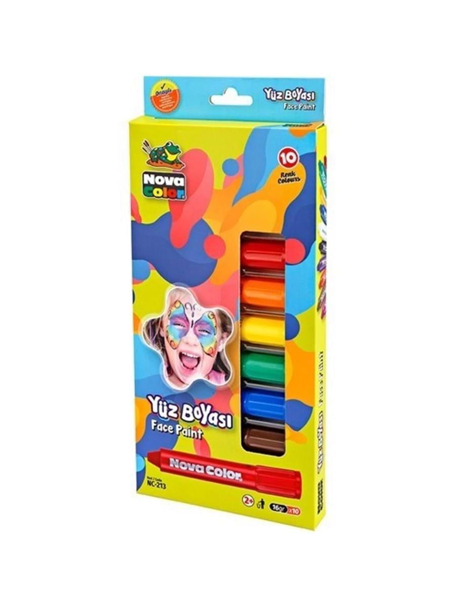 Nova Color Yüz Boyası 10'Lu Set Nc-213Nova Color Yüz Boyası 10'Lu Set Nc-213 - Kirtasiyem.netYüz Boyaları