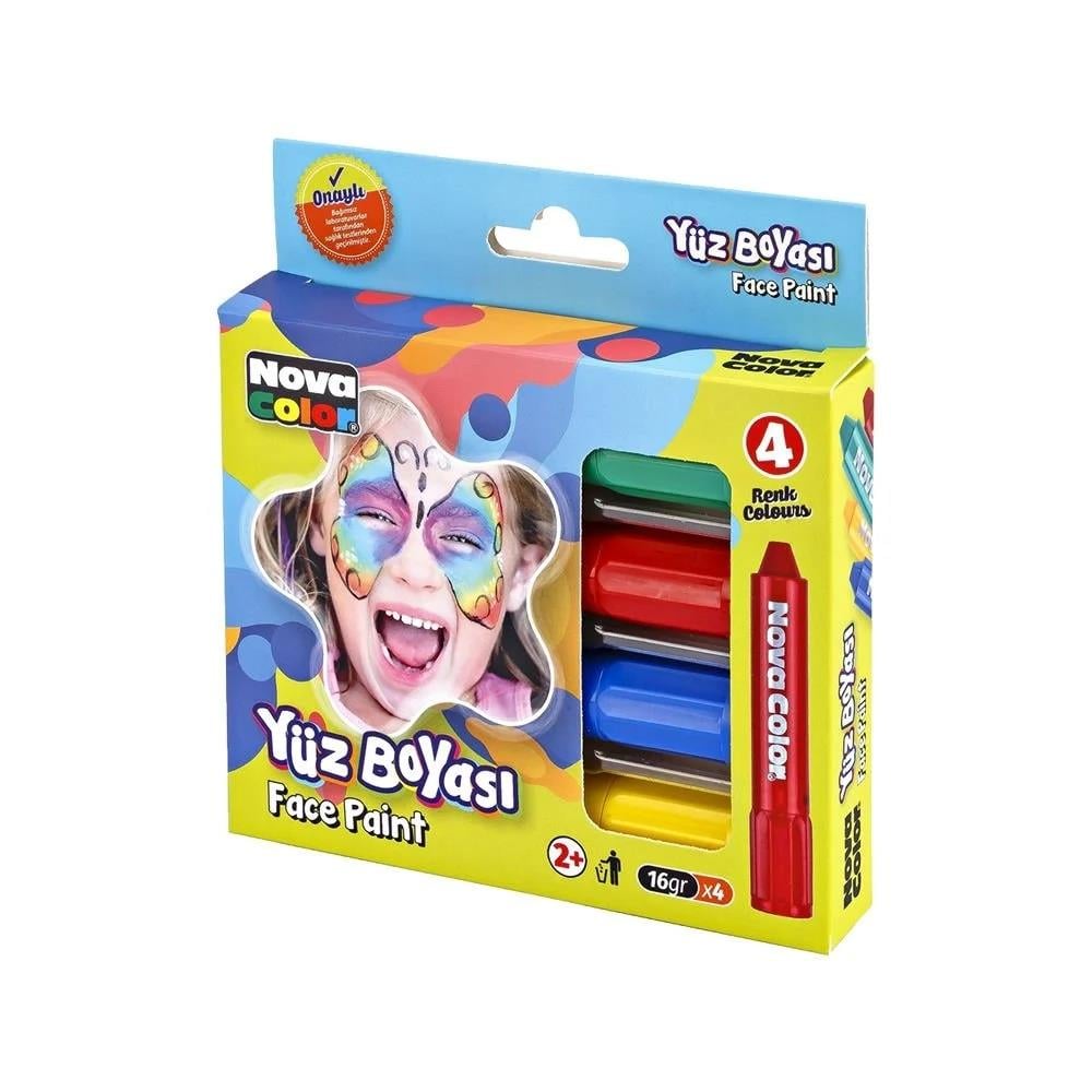 Nova Color Yuz Boyasi 4'Lü Set NC-211Nova Color Yuz Boyasi 4'Lü Set NC-211 - Kirtasiyem.netYüz Boyaları