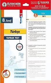 Özdebir 8.S. Poşet Yaprak Test TürkçeÖzdebir 8.S. Poşet Yaprak Test Türkçe - Kirtasiyem.net8.Sınıf