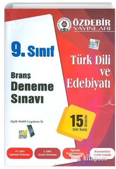 Özdebir 9. Sınıf Türk Dili Ve Edebiyatı Branş Deneme SınavıÖzdebir 9. Sınıf Türk Dili Ve Edebiyatı Branş Deneme Sınavı - Kirtasiyem.netDENEMELER