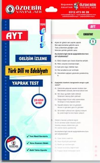 Özdebir  Ayt / T.D. Edebiyat Gis Yaprak TestÖzdebir  Ayt / T.D. Edebiyat Gis Yaprak Test - Kirtasiyem.netAYT
