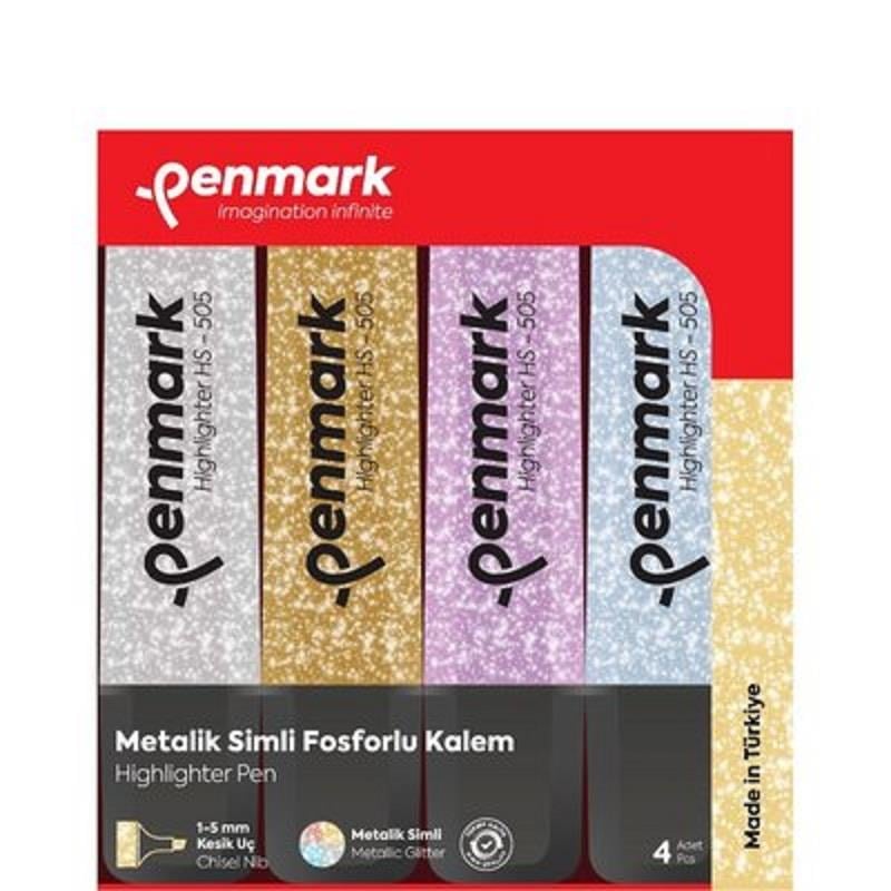 Penmark Fosforlu Kalem 4 Lü Asetat Karışık Renk SimliPenmark Fosforlu Kalem 4 Lü Asetat Karışık Renk Simli - Kirtasiyem.netAsetat Kalemi