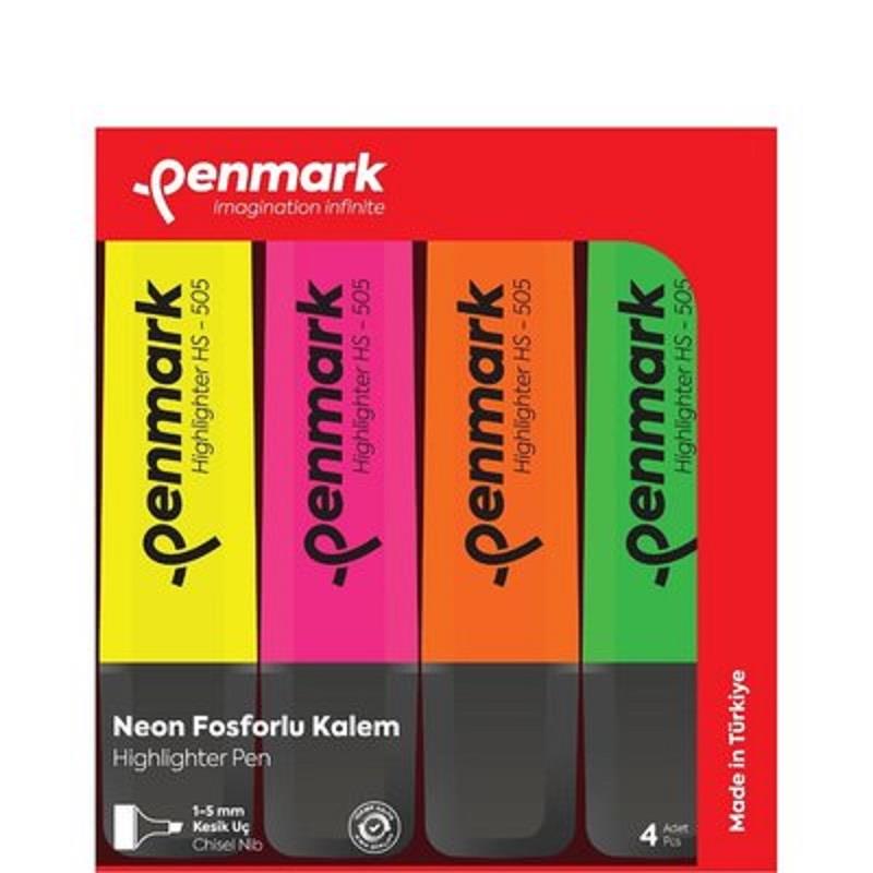 Penmark Fosforlu Kalem 4 Lü Asetat Karışık Renk NeonPenmark Fosforlu Kalem 4 Lü Asetat Karışık Renk Neon - Kirtasiyem.netAsetat Kalemi