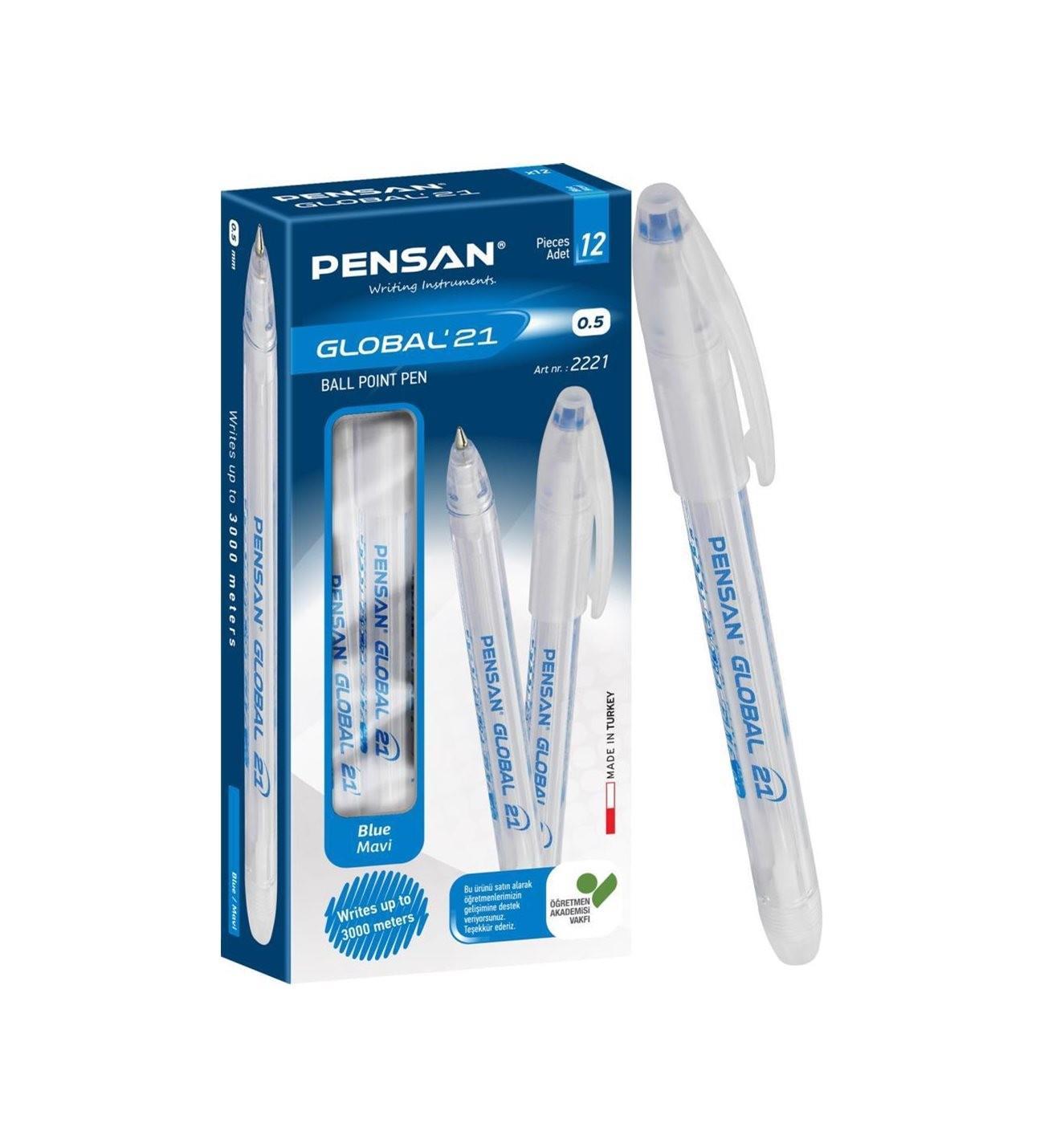 Pensan Global Tükenmez Kalem 0.5 Mm MaviPensan Global Tükenmez Kalem 0.5 Mm Mavi - Kirtasiyem.netTükenmez Kalemler