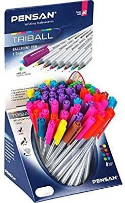 Pensan Triball Tükenmez Kalem Renkli 60 Lı StandPensan Triball Tükenmez Kalem Renkli 60 Lı Stand - Kirtasiyem.netTükenmez Kalemler