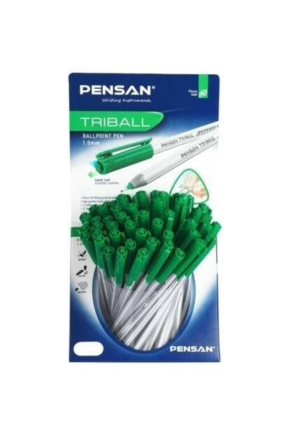 Pensan Triball Tükenmez Kalem Yeşil 60 Lı StandPensan Triball Tükenmez Kalem Yeşil 60 Lı Stand - Kirtasiyem.netTükenmez Kalemler