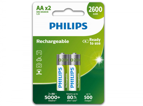 Philips R6B2A260/10 Şarj Edilebilir Aa 2600 Mah X2 Kalem PilPhilips R6B2A260/10 Şarj Edilebilir Aa 2600 Mah X2 Kalem Pil - Kirtasiyem NetPil