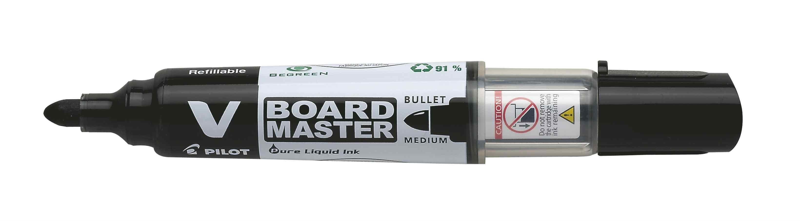 Pilot Tahta Kalemi V-Board Master Yuvarlak Uç Siyah Yedekli
