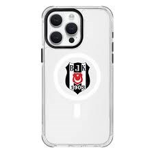 Piolent BJKCASE24001-iPhone15ProMax Beşiktaş Magsafe Logo Şeffaf Telefon KılıfıTelefon