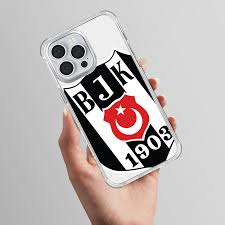 Piolent BJKCASE24003-iPhone14ProMax Beşiktaş Büyük Logo Şeffaf Telefon KılıfıTelefon