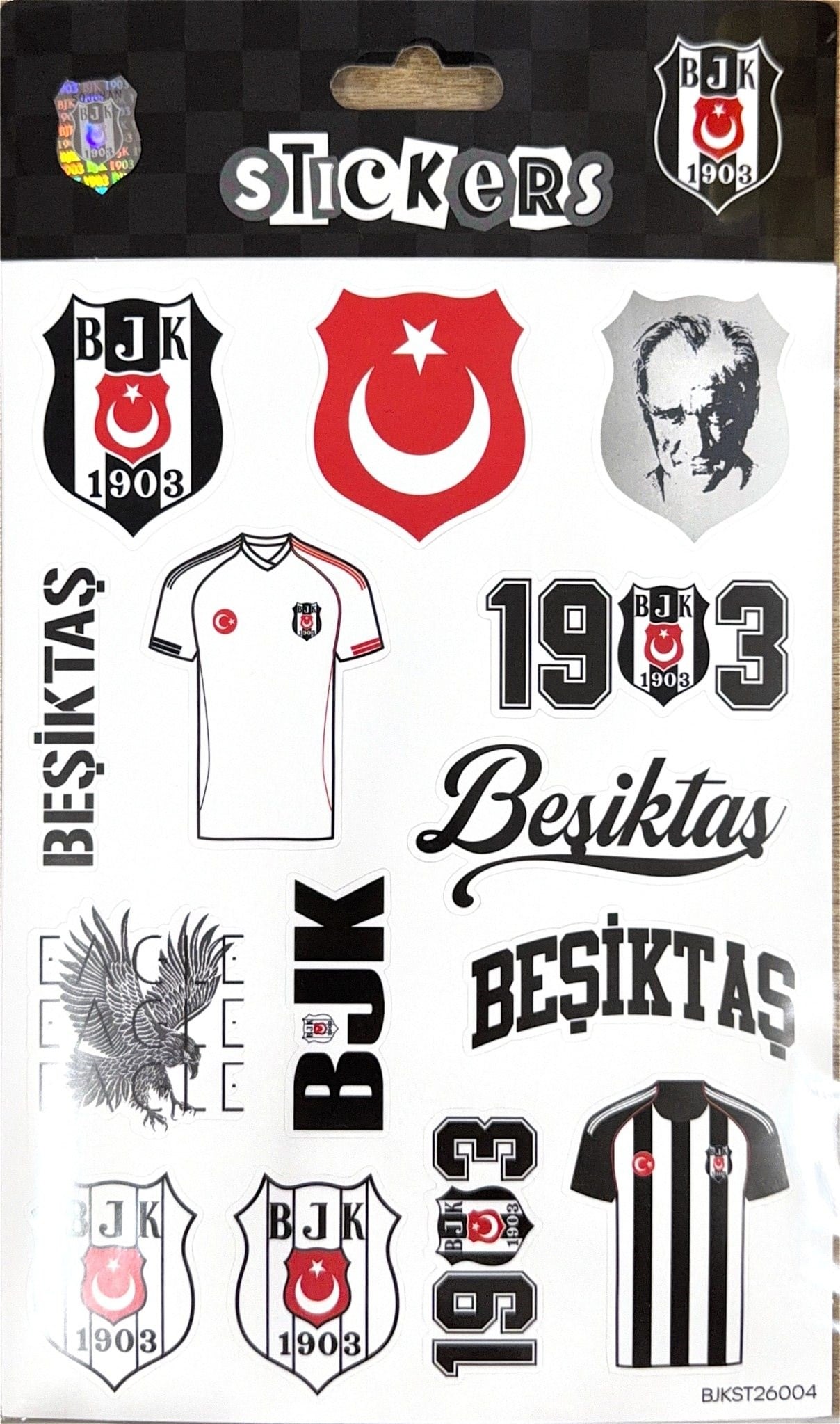 Piolent BJKST26004 Beşiktaş Bayrak Atatürk Sticker SheetStickerlar