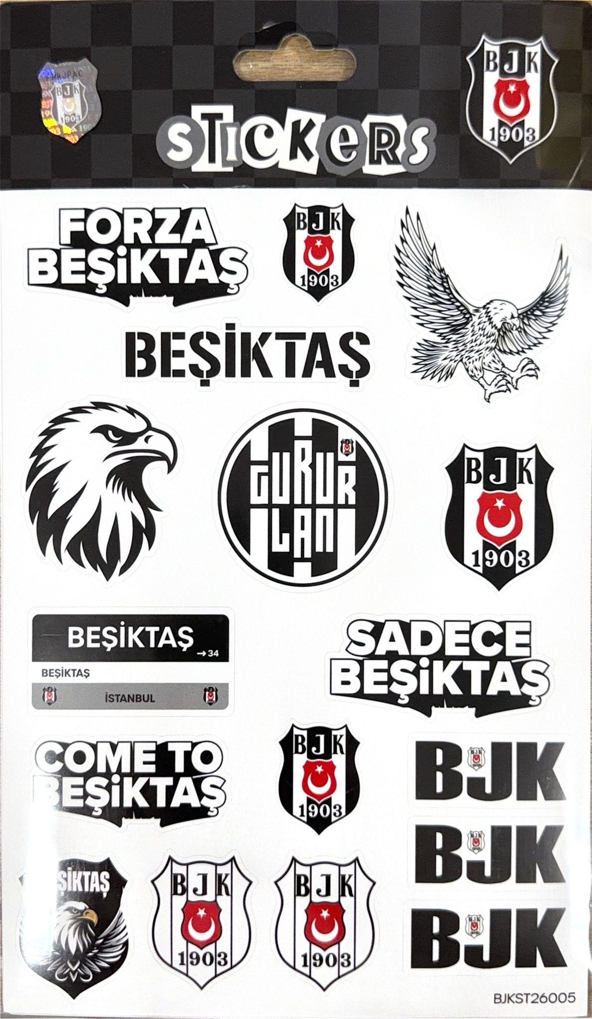 Piolent BJKST26005 Forza Beşiktaş Sticker SheetStickerlar