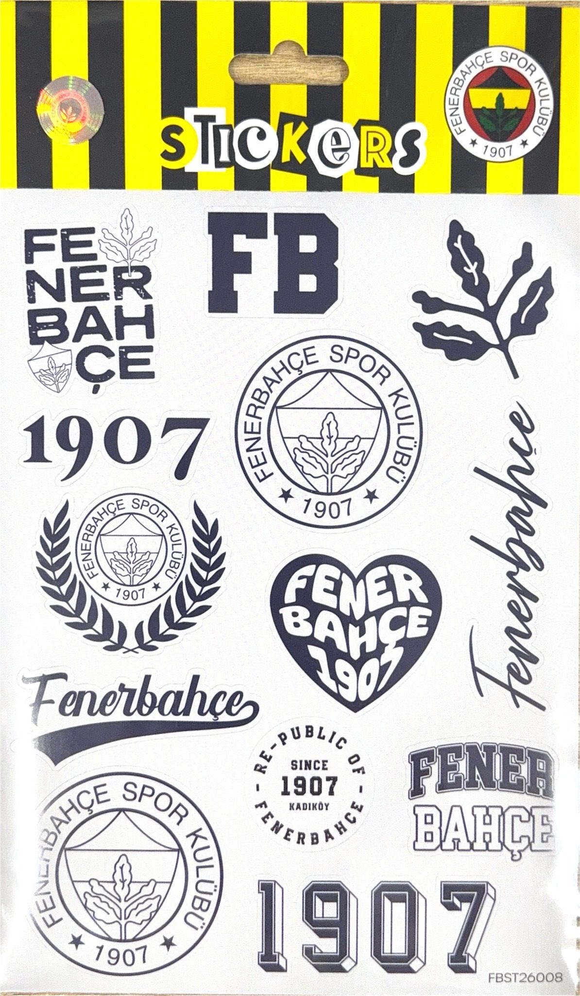 Piolent FBST26008 Fenerbahçe Gri Lacivert Sticker SheetStickerlar