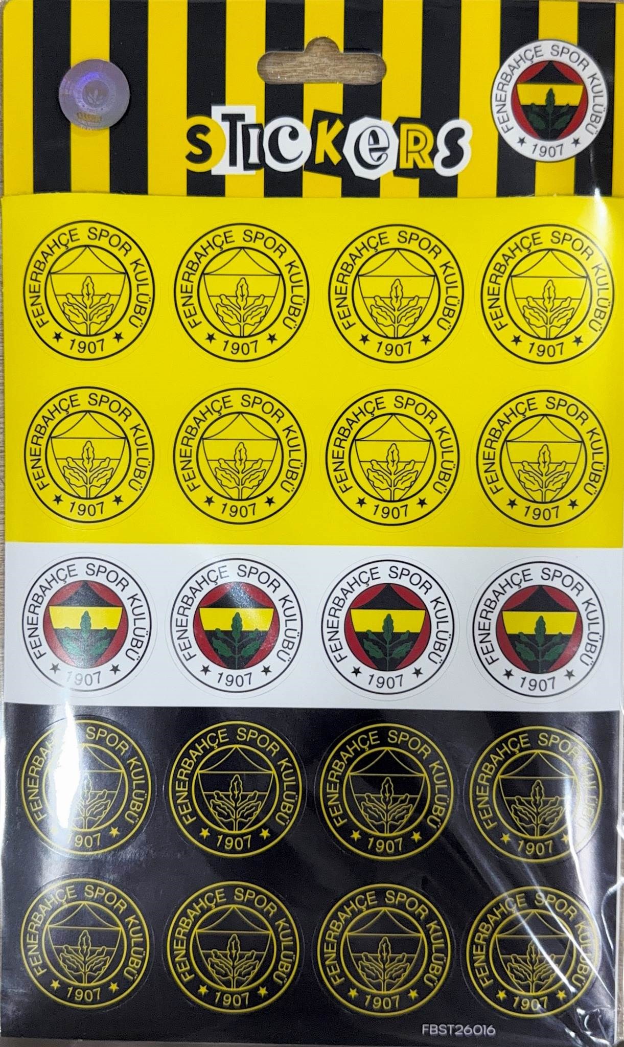 Piolent FBST26016 Fenerbahçe Sarı Lacivert Arma Sticker SheetStickerlar