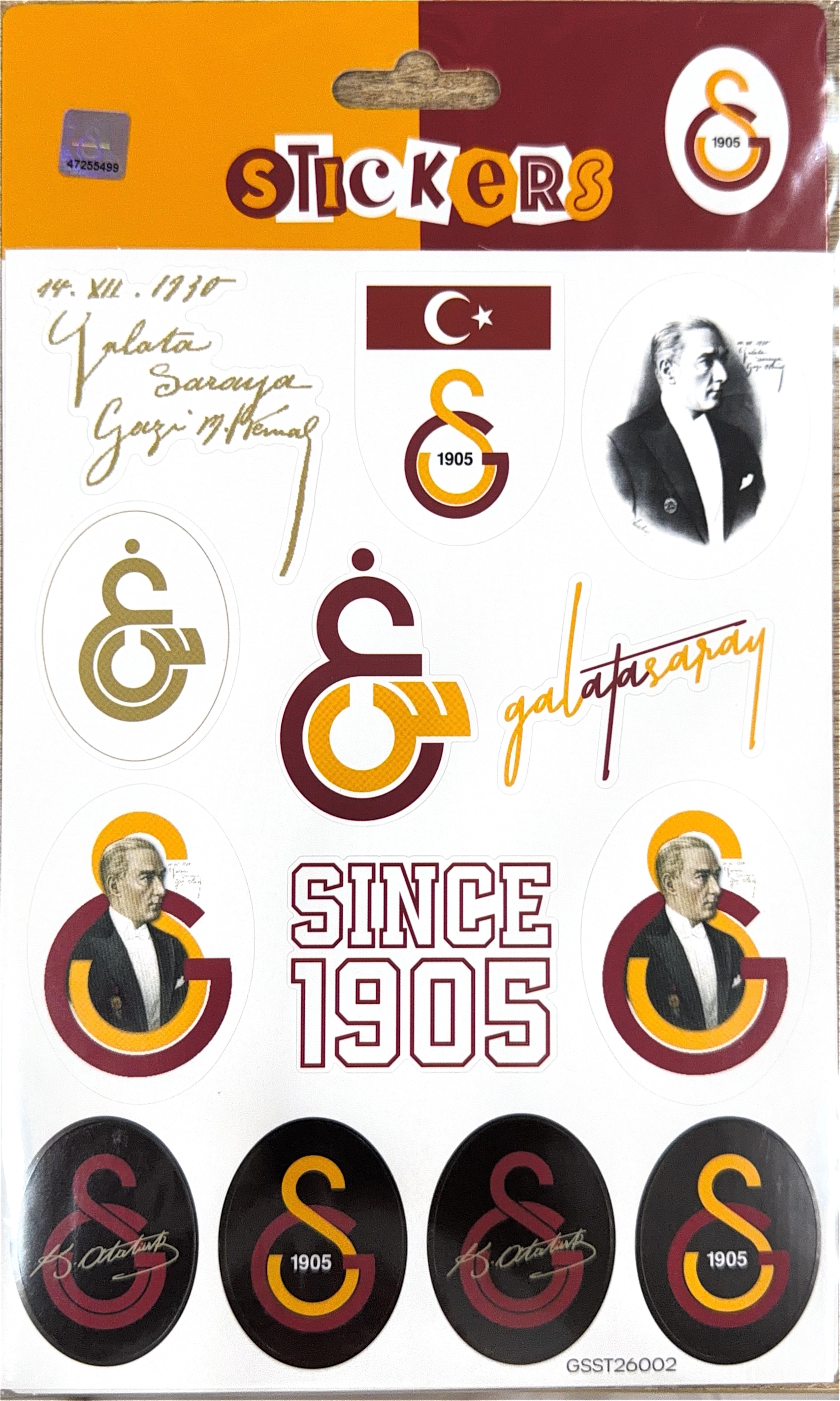 Piolent GSST26002 Atatürk Galatasaray Sticker SheetStickerlar