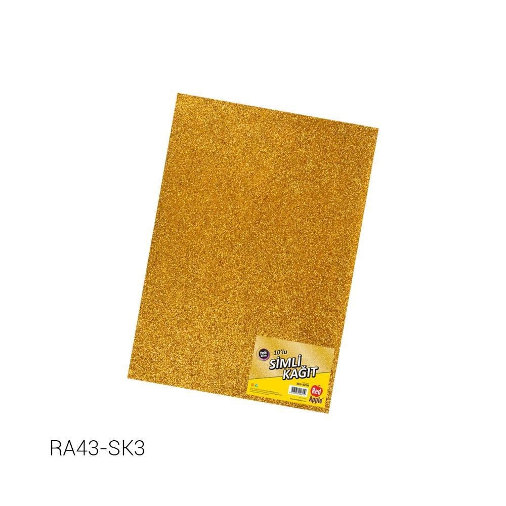 Red Apple Simli Kağıt Altın 50X70 (1 Adet)Red Apple Simli Kağıt Altın 50X70 (1 Adet) - Kirtasiyem.netSimli Kağıtlar