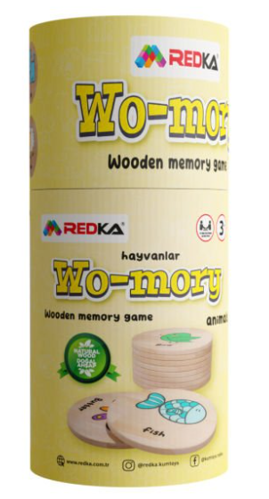 Redka Wo-Mory (4 Model 12 Li Dısplay Ahşap Hafıza Oyunu )