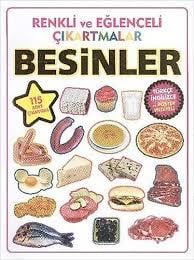 Renkli ve Eğlenceli Çıkartmalar - Besinler (Food) - Parıltı Yayınları8.Sınıf