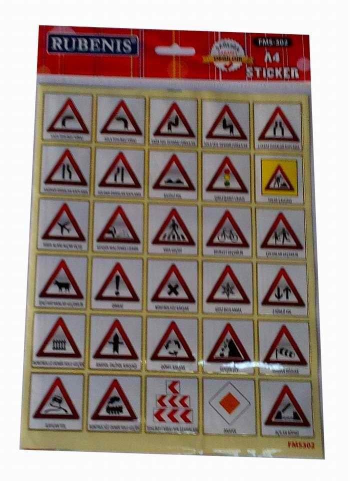Rubenis Sticker Trafik Levha İşaretli Fms-302Rubenis Sticker Trafik Levha İşaretli Fms-302 - Kirtasiyem NetStickerlar