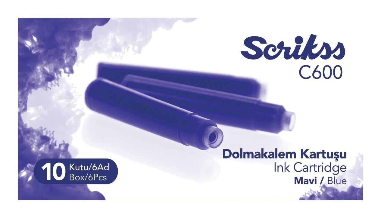 Scrikss Dolma Kalem Kartuşu Mavi 10x6 'lı PaketScrikss Dolma Kalem Kartuşu Mavi 10x6 'lı Paket - Kirtasiyem.netDolma Kalem Kartuşları