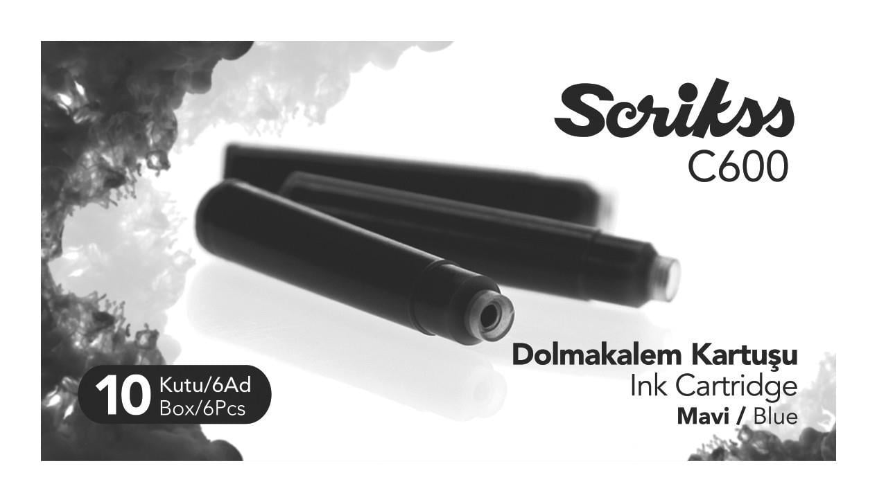 Scrikss Dolma Kalem Kartuşu Siyah 10x 6 lı PaketScrikss Dolma Kalem Kartuşu Siyah 10x 6 lı Paket - Kirtasiyem.netDolma Kalem Kartuşları