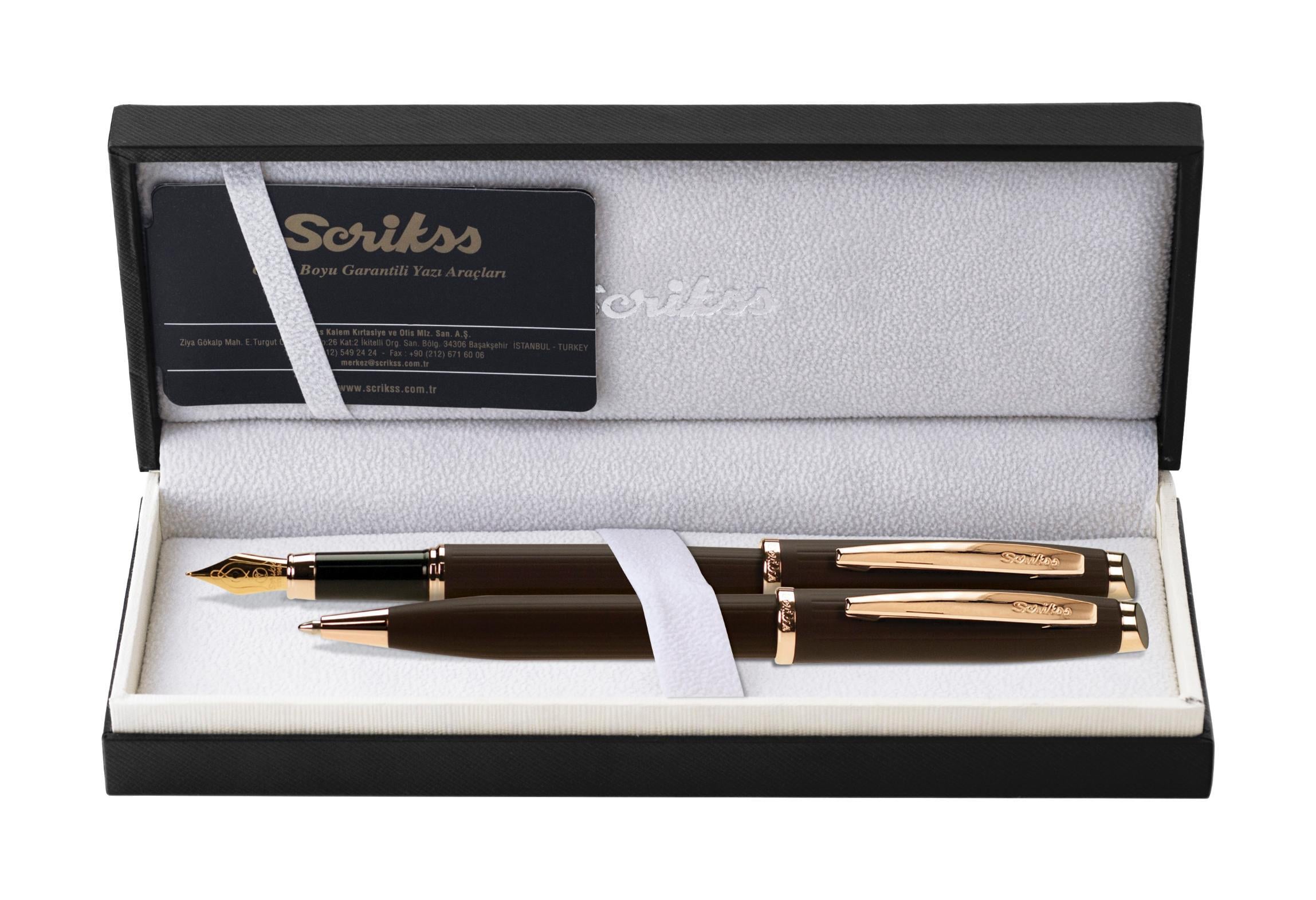 Scrikss Takım Kalem 39 Dolma Kalem & Tükenmez Kalem Rose GoldScrikss Takım Kalem 39 Dolma Kalem & Tükenmez Kalem Rose Gold - Kirtasiyem.netKalem Setleri