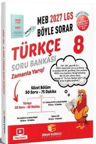Sinan Kuzucu 8. Sınıf Türkçe Soru Bankası 2027 Meb Böyle SorarTYT