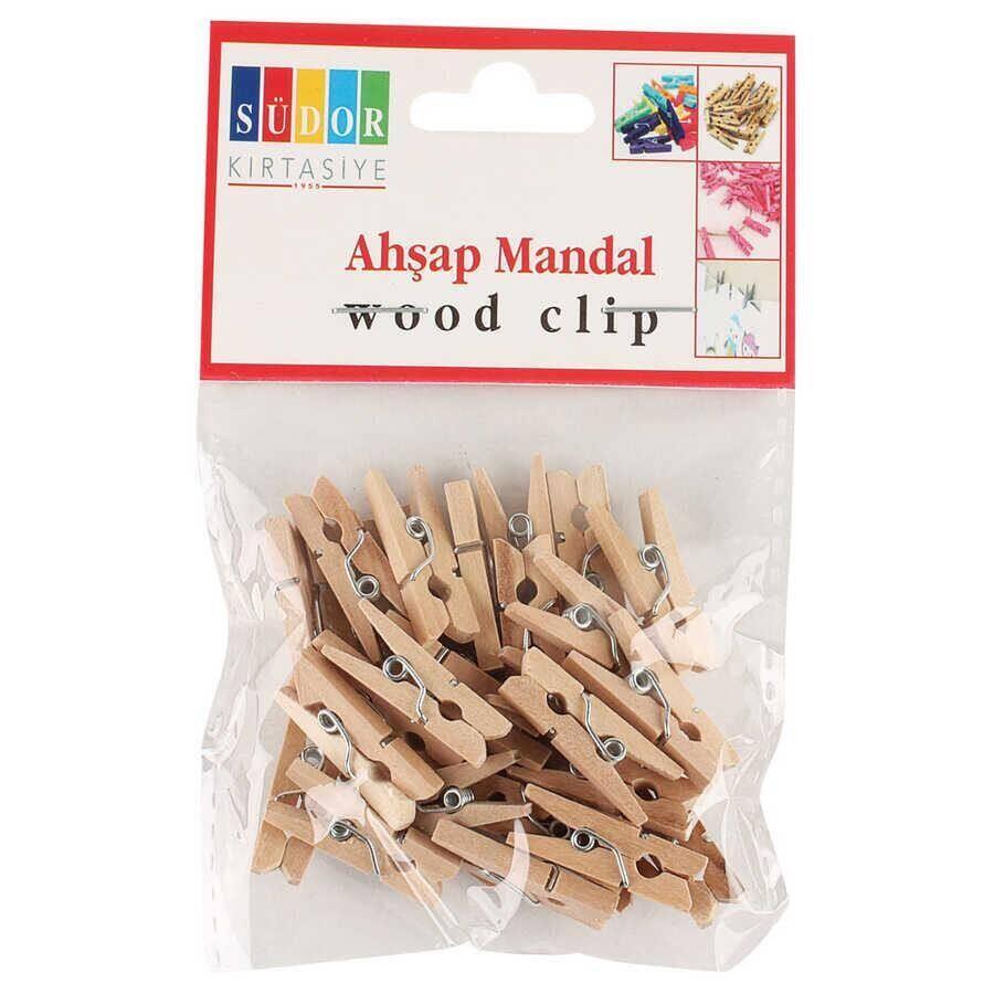 Südor Ahşap Mandal Küçük 2,5 Cm30 Lu Naturel        --BS100Südor Ahşap Mandal Küçük 2,5 Cm30 Lu Naturel        --BS100 - Kırtasiyem.netAhşap Ürünler