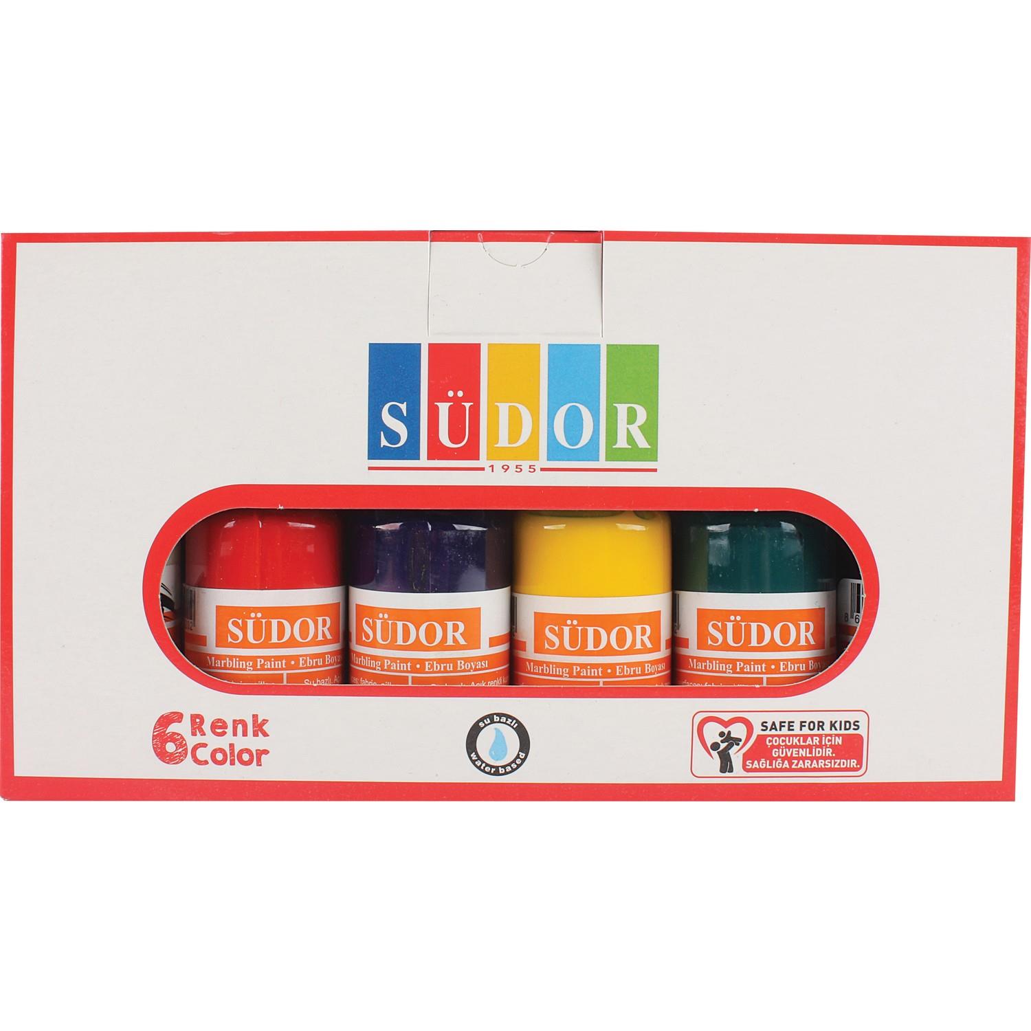 Südor Ebru Boyası Set 6X25 Ml Damlalıklı        --SD856Südor Ebru Boyası Set 6X25 Ml Damlalıklı        --SD856 - Kırtasiyem.netEbru Boyaları ve Ürünleri