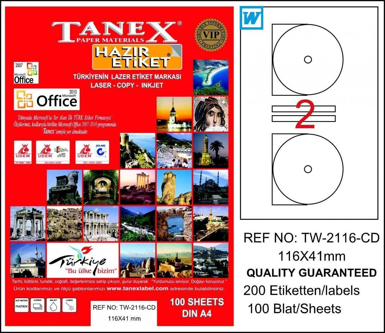 Tanex Bilgisayar Etiketi 116X41 Tw-2116Tanex Bilgisayar Etiketi 116X41 Tw-2116 - Kirtasiyem.netBilgisayar Etiketleri