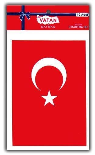 Vatan Sticker Bayraklı 12X17 10 LuVatan Sticker Bayraklı 12X17 10 Lu - Kirtasiyem NetStickerlar
