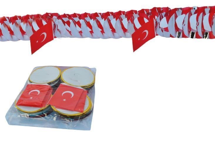 Vatan Zincir Kağıt Metalize Bayraklı 24.Lü VT1013Vatan Zincir Kağıt Metalize Bayraklı 24.Lü - Kirtasiyem.netAmbalaj Malzemeleri ve Süsler