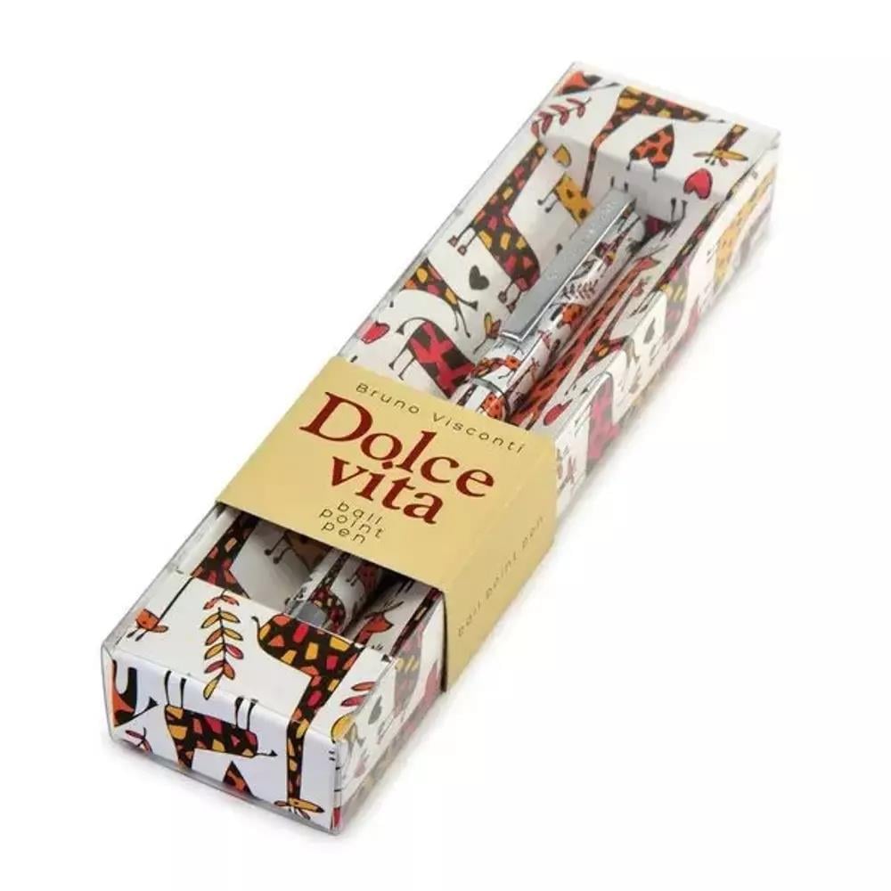 VJ Dolce Vita  Tükenmez kalem -Mavi- 0.7 mm. Kutulu-Metal gövde (zürafa)20-0252/06 Dolce Vita Tükenmez Kalem - Kirtasiyem.netTükenmez Kalemler
