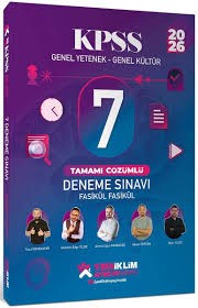 Yediiklim 2026 KPSS Genel Yetenek - Genel Kültür Fasikül Fasikül 7 Deneme Sınavı Tamamı ÇözümlüDiğer Kırtasiye Ürünleri