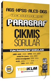 Yediiklim AGS KPSS ALES DGS Tüm Adaylar İçin Paragraf Tamamı PDF Çözümlü Tüm Paragraf Soruları Çıkmış SorularKPSS Hazırlık