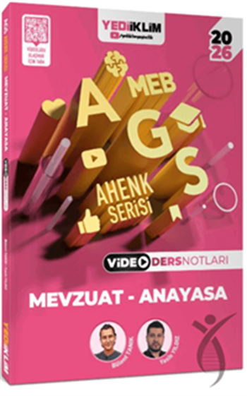 2026 MEB AGS Ahenk Serisi Mevzuat - Anayasa Video Ders Notları - Yediiklim Yayınları - ÖABT
