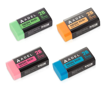 Adel Neon Dust-Free Silgi, 4 Renk_30 (1 Adet)