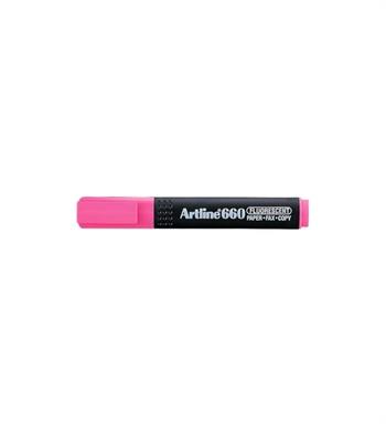 Artline 660 Fosforlu Kalem Kesik Uç:1,0-4,0Mm F.Pembe